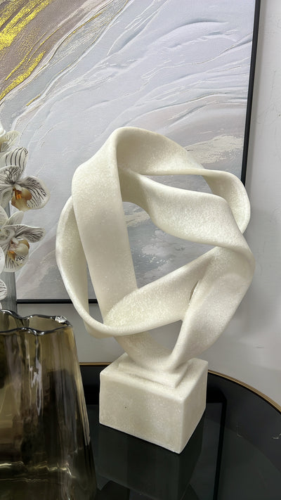Intertwine resin Quartz sculpture stand - Luscious Homewares