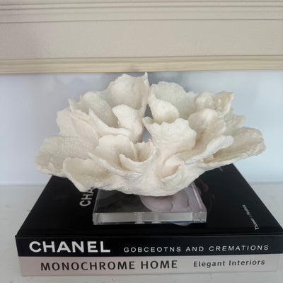Kensington coral quartz sculpture stand - Luscious Homewares