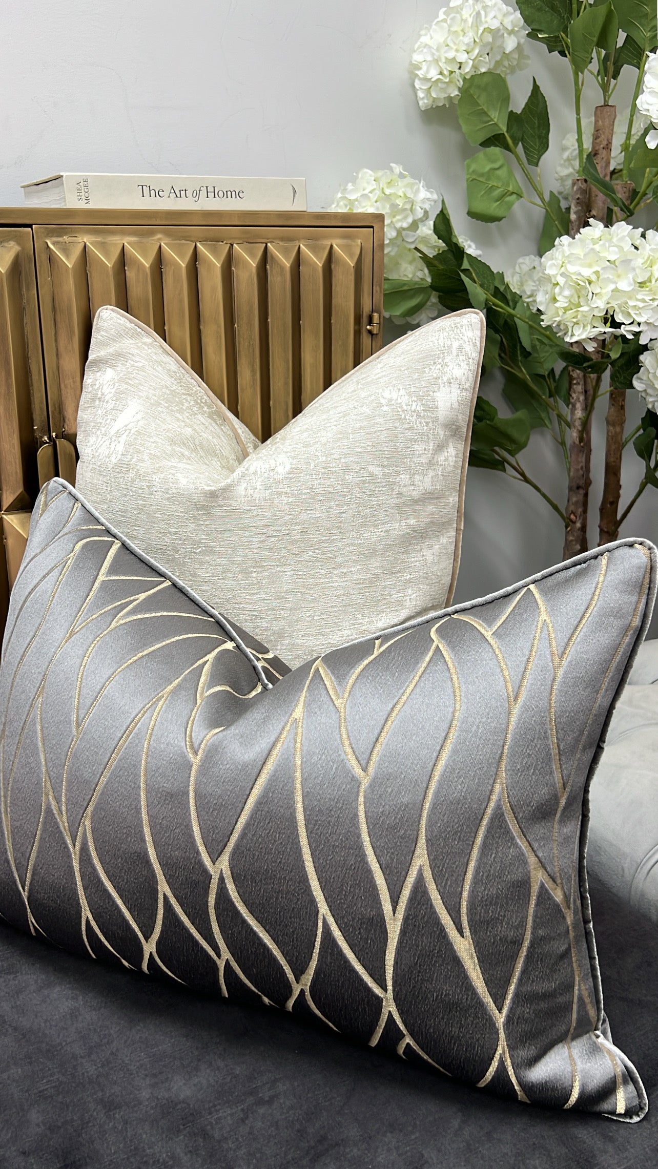 Zillara silver cushion - Luscious Homewares