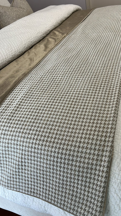 Laurent nude throw 140x220cm - Luscious Homewares