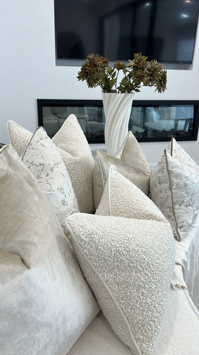 Boucle neutral cushion - Luscious Homewares