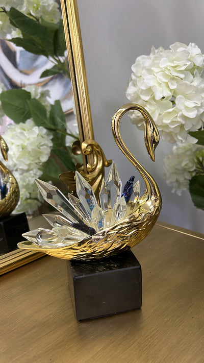 Gold swan figurine - Luscious Homewares