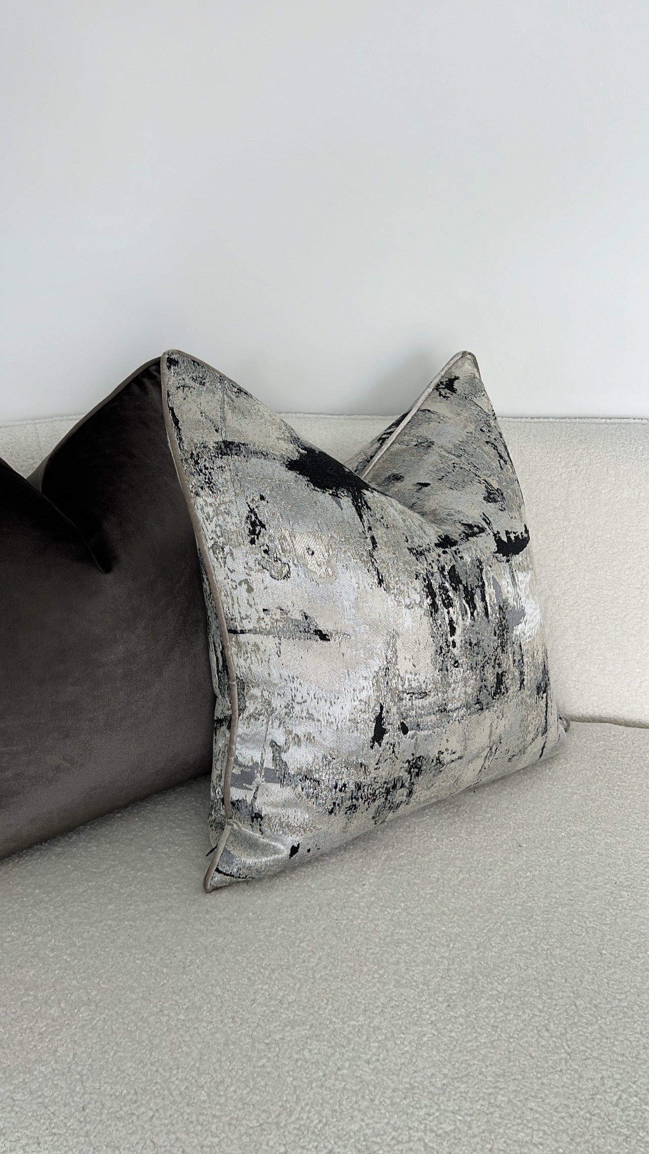 Luxe pewter grey 55x55 - Luscious Homewares