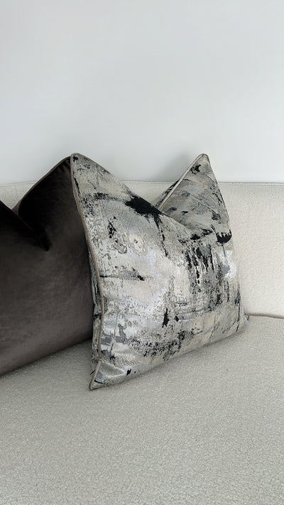 Luxe pewter grey 55x55 - Luscious Homewares