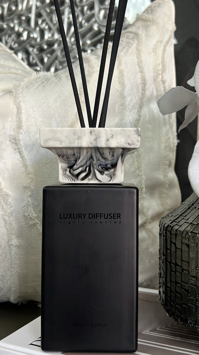 Luxury black Marble diffuser Mokara scent 500ml - Luscious Homewares