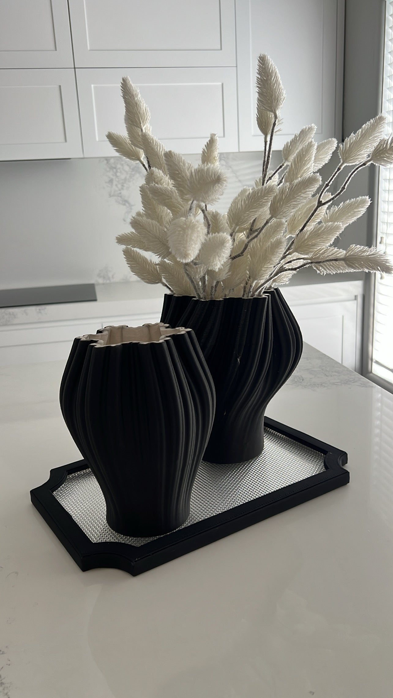 Black decorative / serving tray - Luscious Homewares