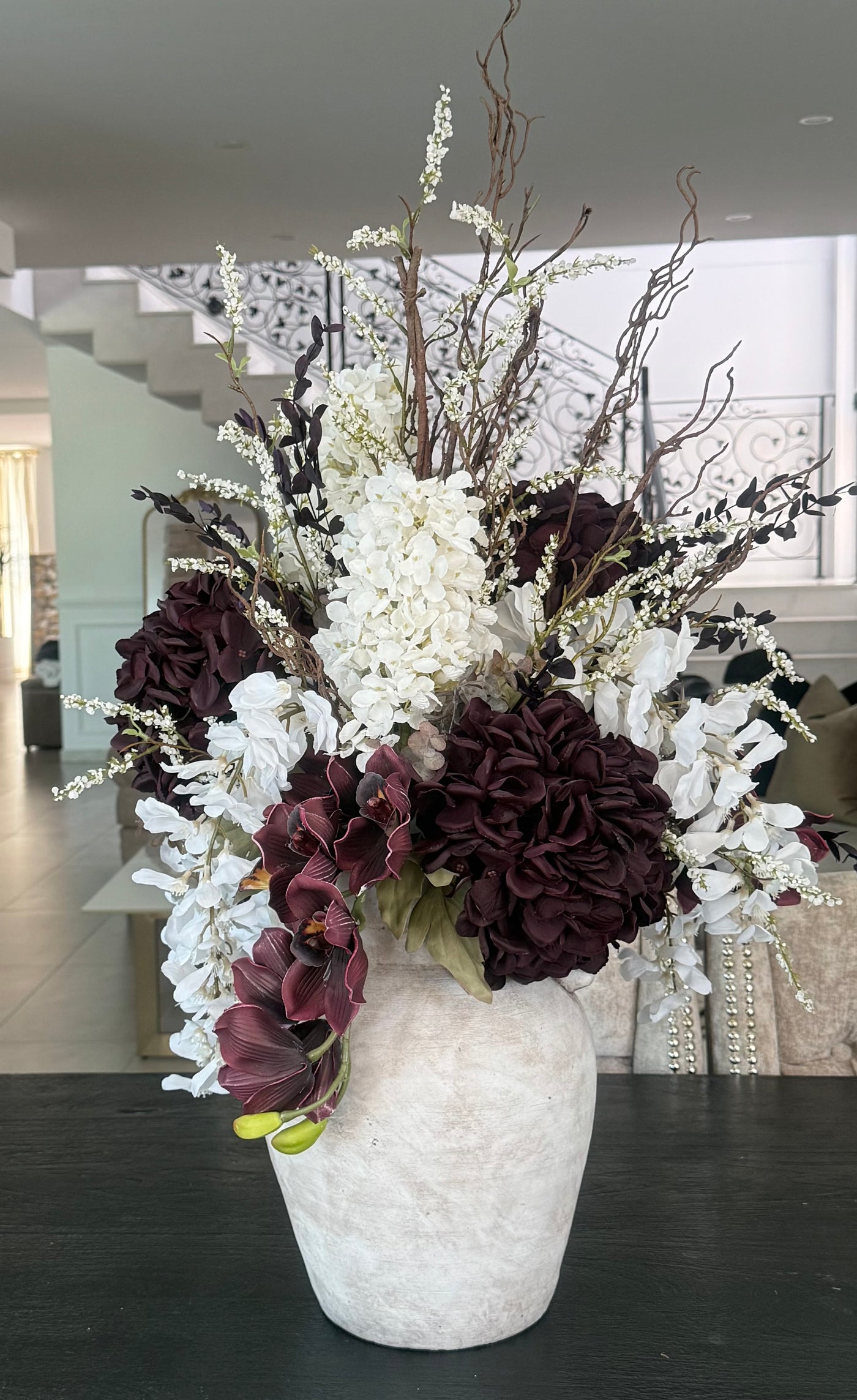 Raspberry bloom flower Arrangement - Luscious Homewares