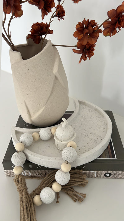 Stone moon tray - Luscious Homewares