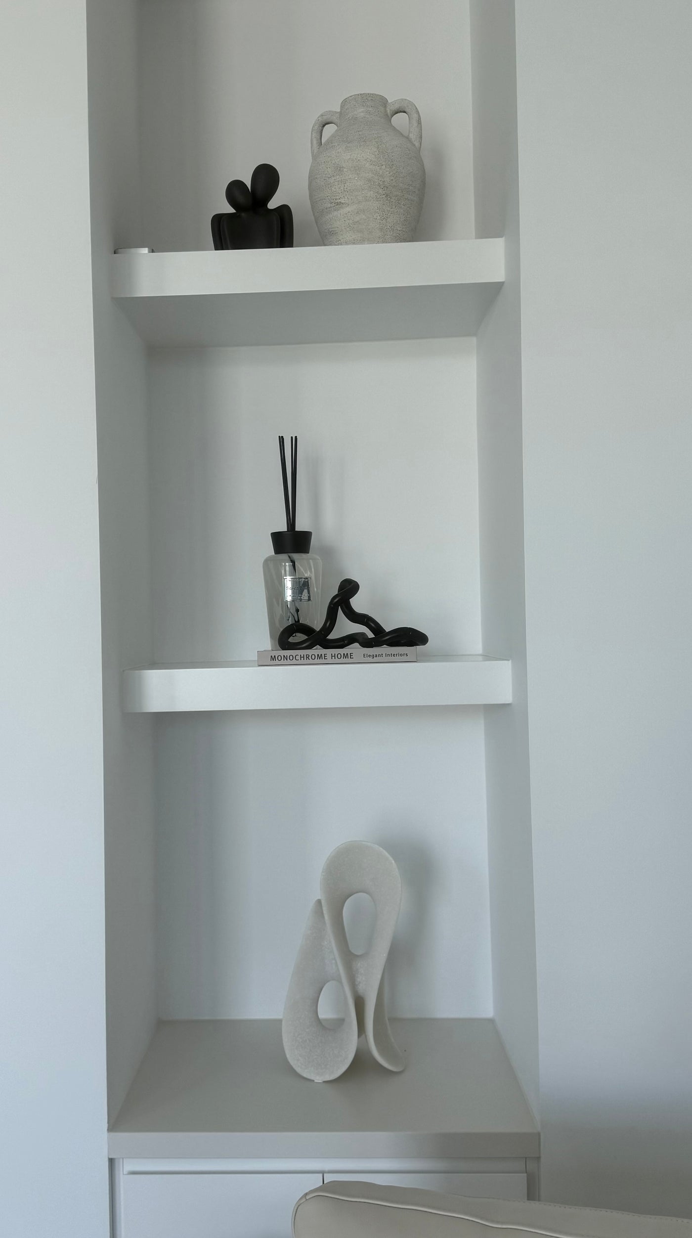 Wave white sculpture - Luscious Homewares
