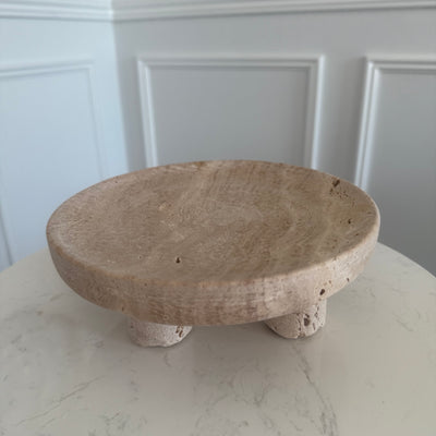 Travertine Stone round tray - Luscious Homewares