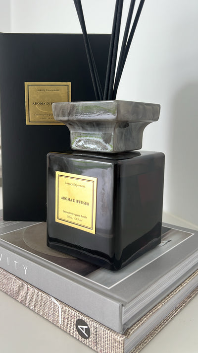 Luxury marble glass diffuser white Musk  500ml - Luscious Homewares