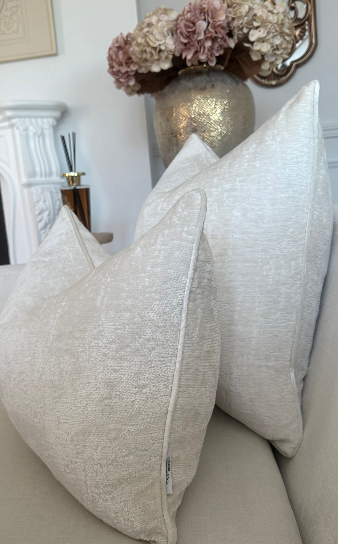 Rena ivory cushion - Luscious Homewares