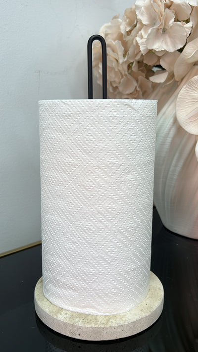 Travertine stone Paper towel holder - Luscious Homewares