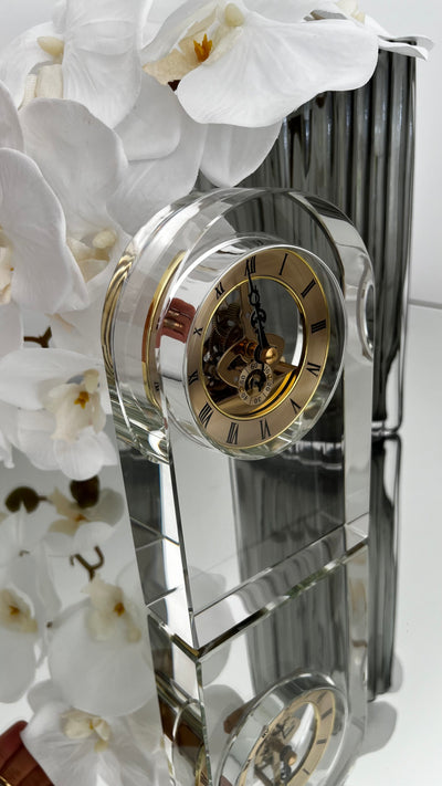 Crystal clear mechanical clock - Luscious Homewares