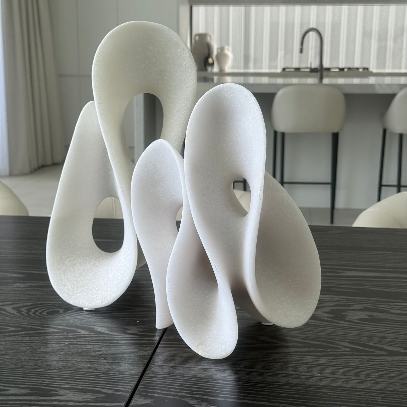 Wave white sculpture - Luscious Homewares