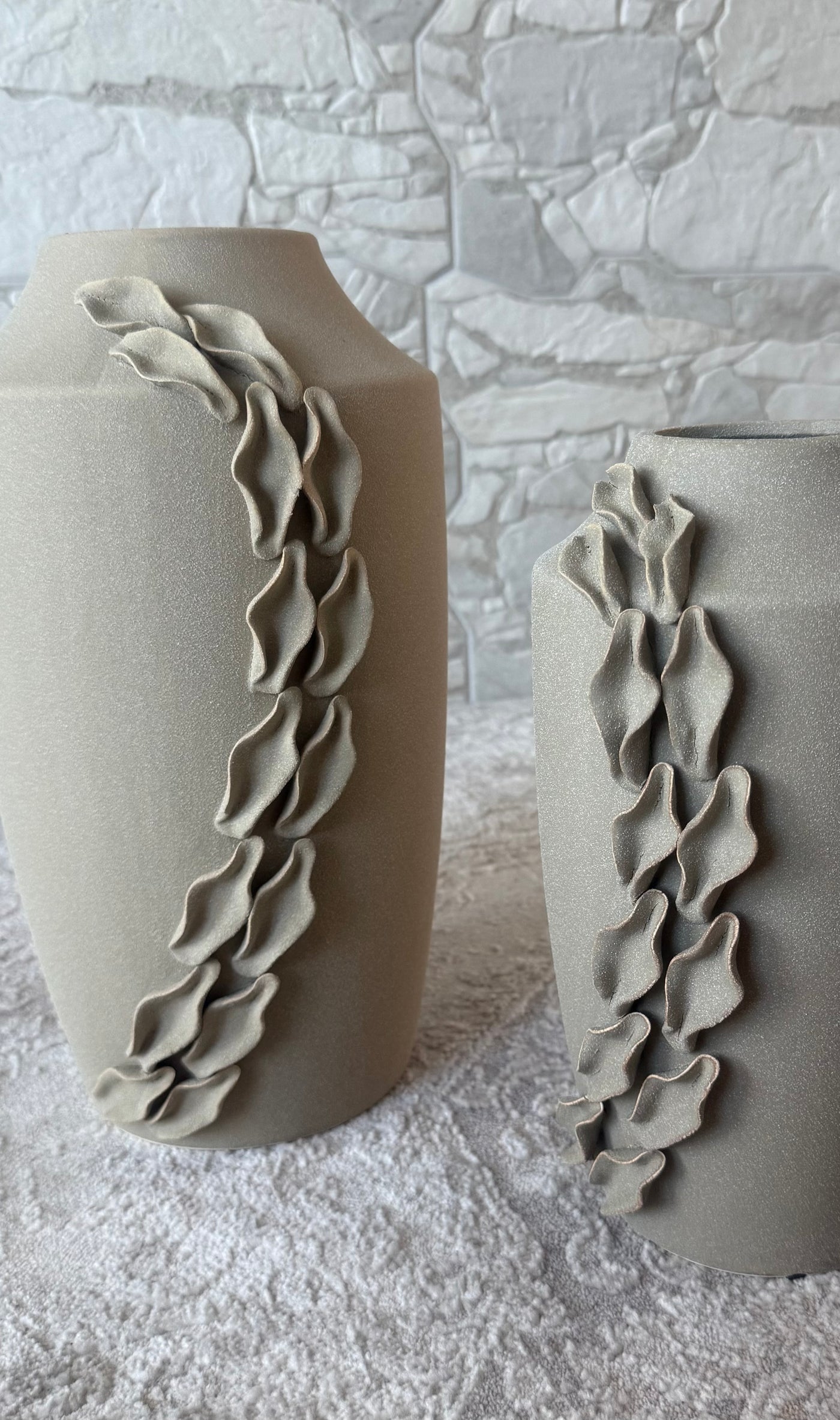 AMPHORA collection Prochus Sculptured pottery vase matt