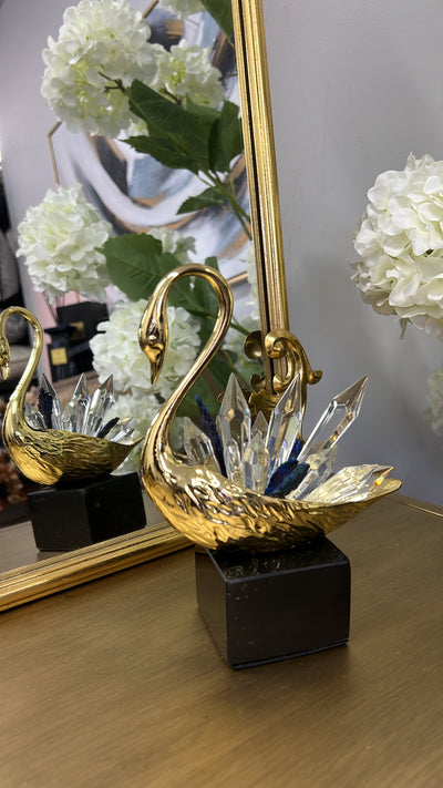 Gold swan figurine - Luscious Homewares