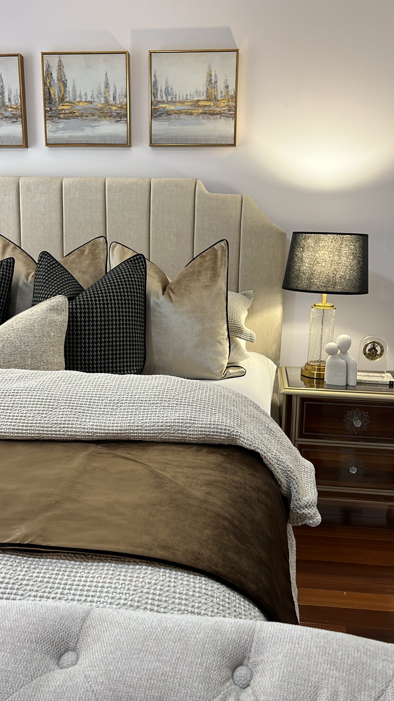 Jardine Gold frame wall art - Luscious Homewares