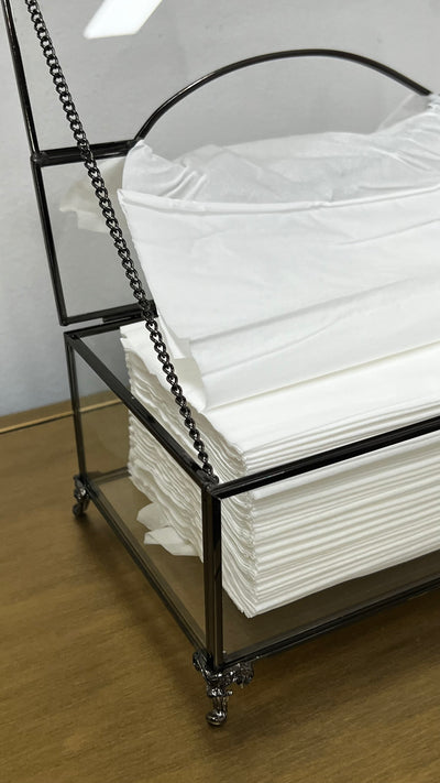 Valentina black tissue box - Luscious Homewares