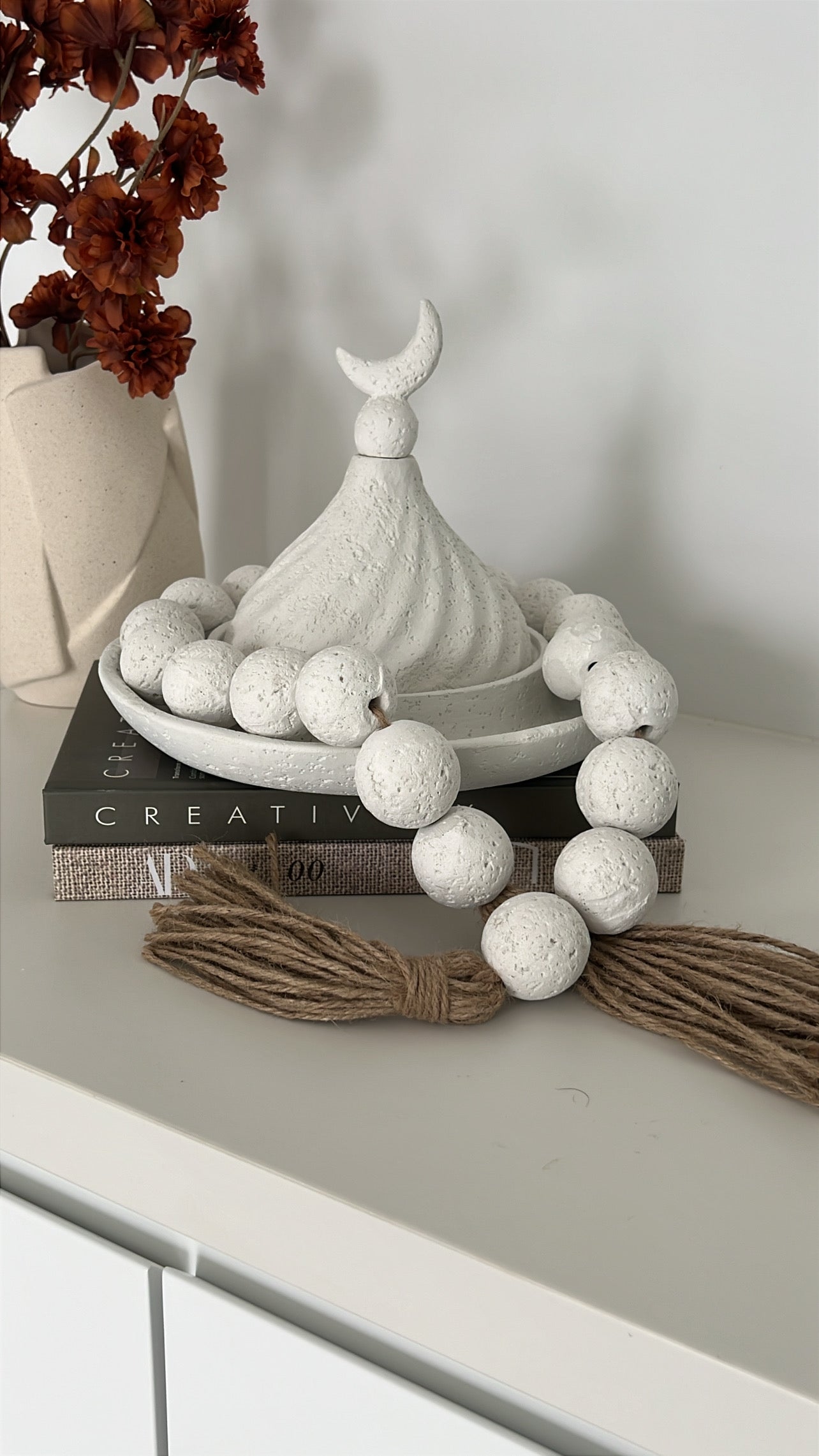 Stone decorative bead chain tassels - Luscious Homewares