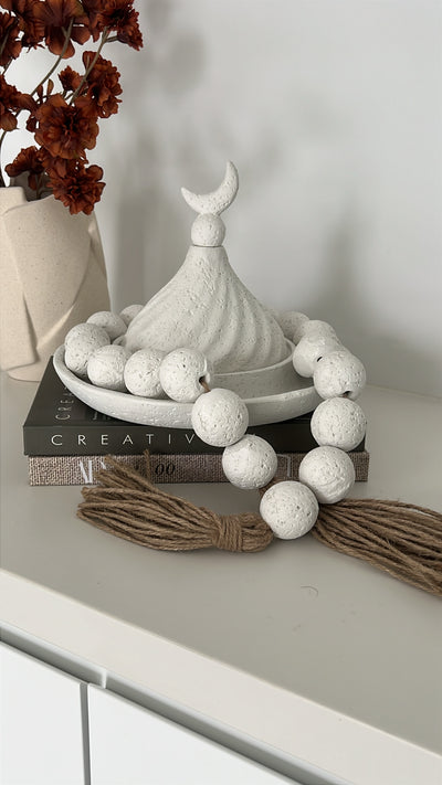 Stone decorative bead chain tassels - Luscious Homewares