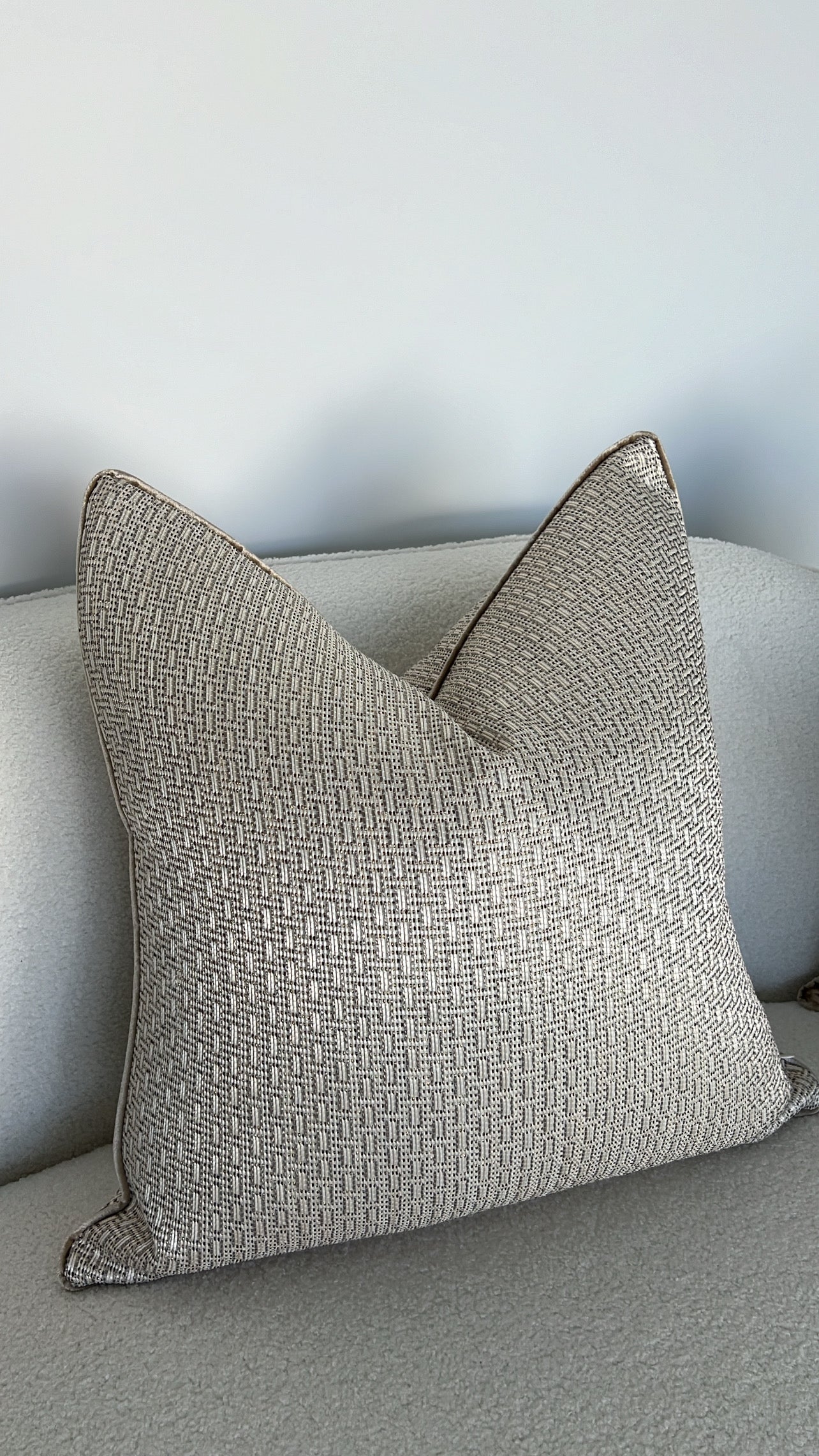 Zell champagne cushion - Luscious Homewares