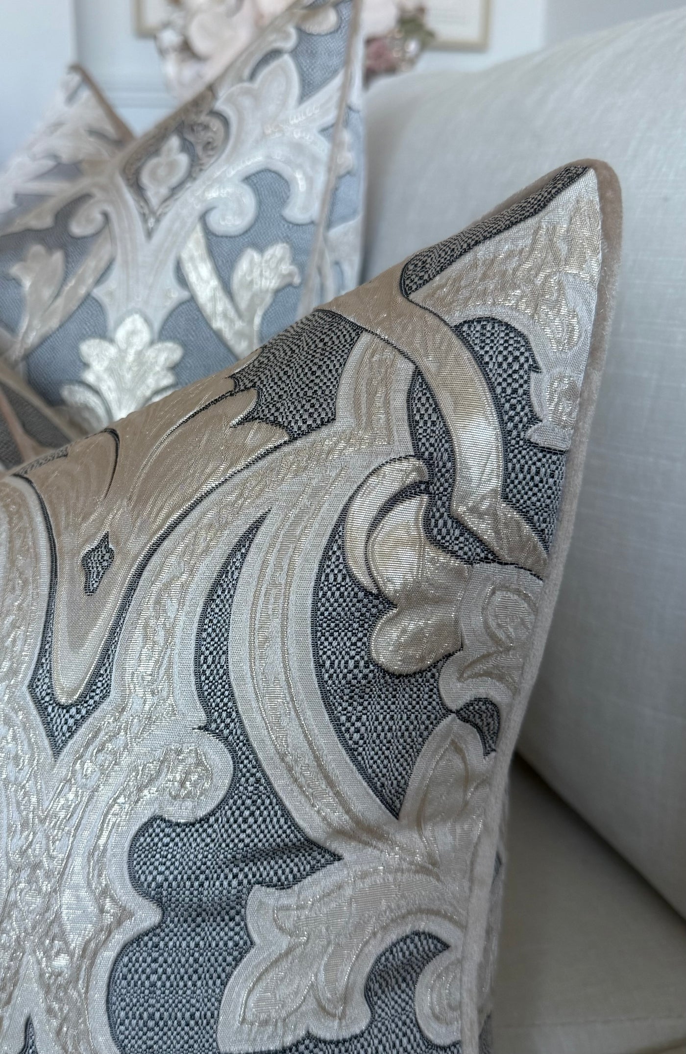 Alia gold smoked cushion