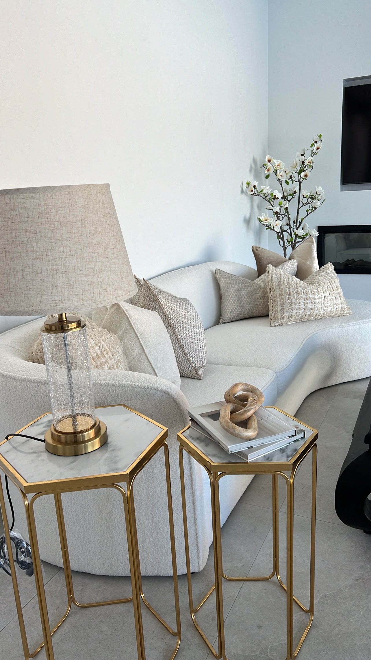 De-luxe latte velvet cushion - Luscious Homewares