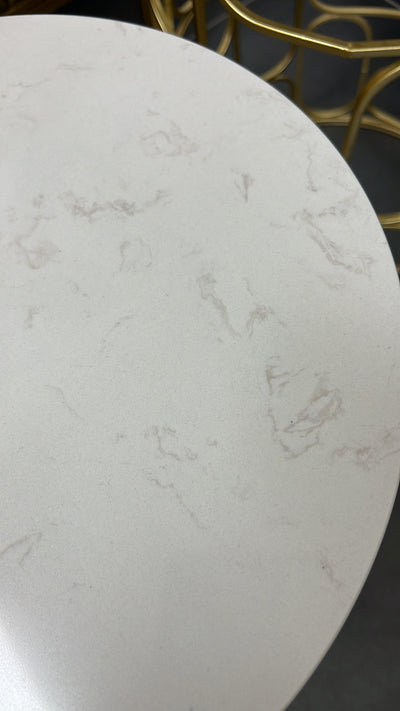 Round gold marble table set of 2 - Luscious Homewares