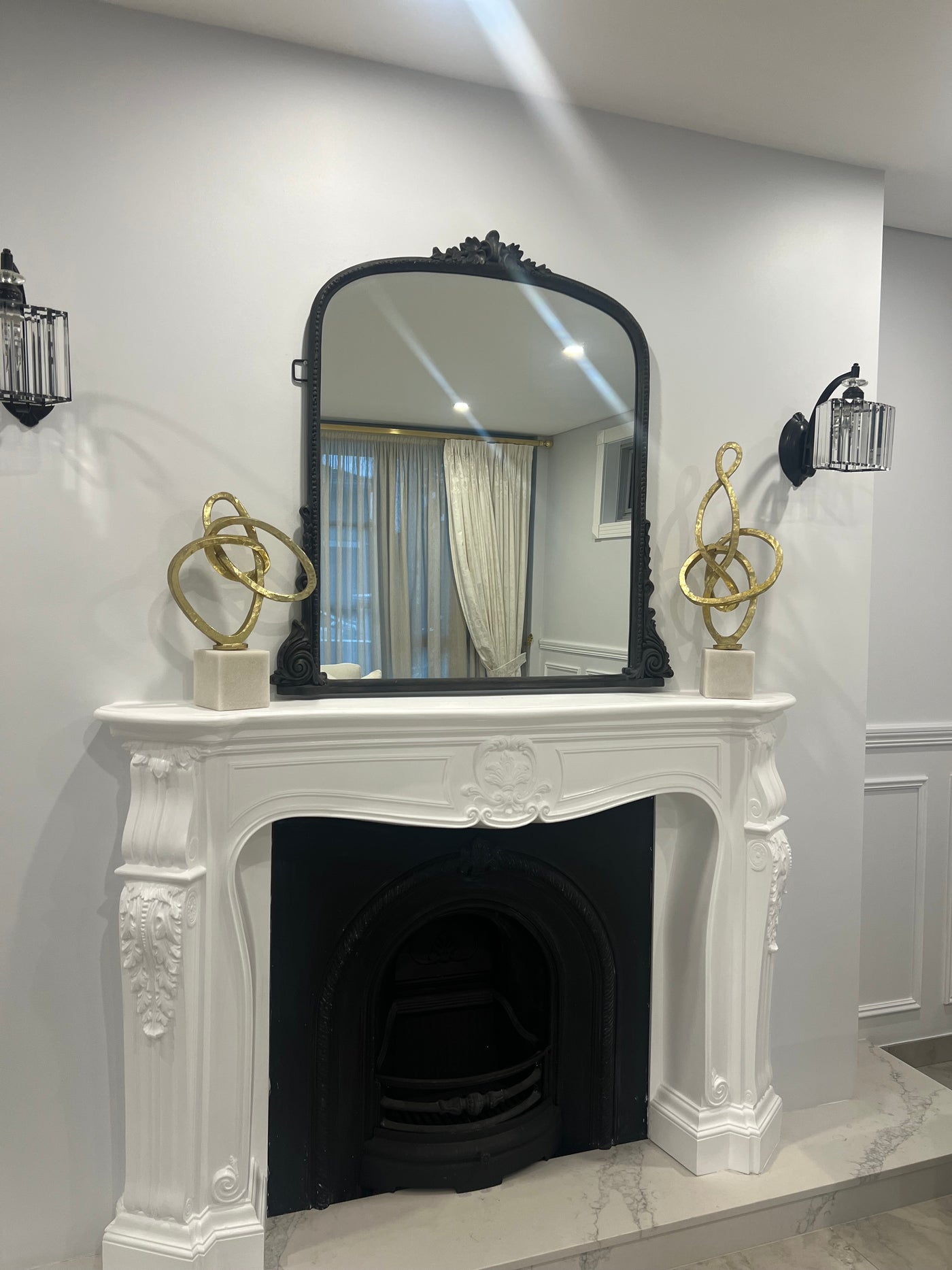 Mirano gold and white sculpture - Luscious Homewares