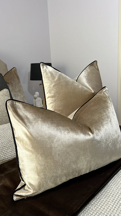 Royal luxe latte cushion - Luscious Homewares