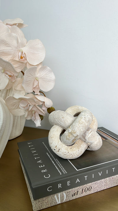Travertine Stone knot - Luscious Homewares