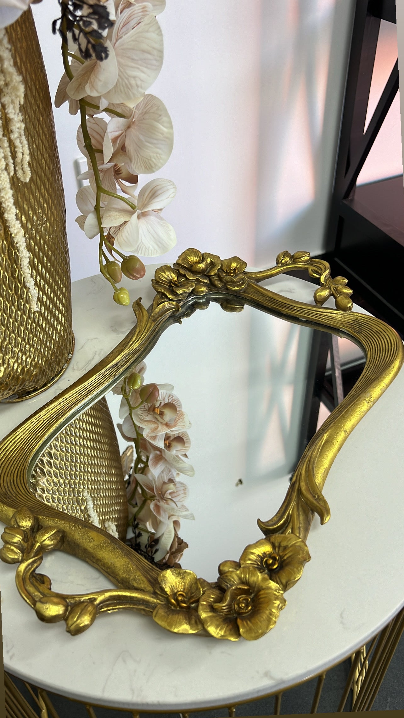 Florentine gold handle tray - Luscious Homewares