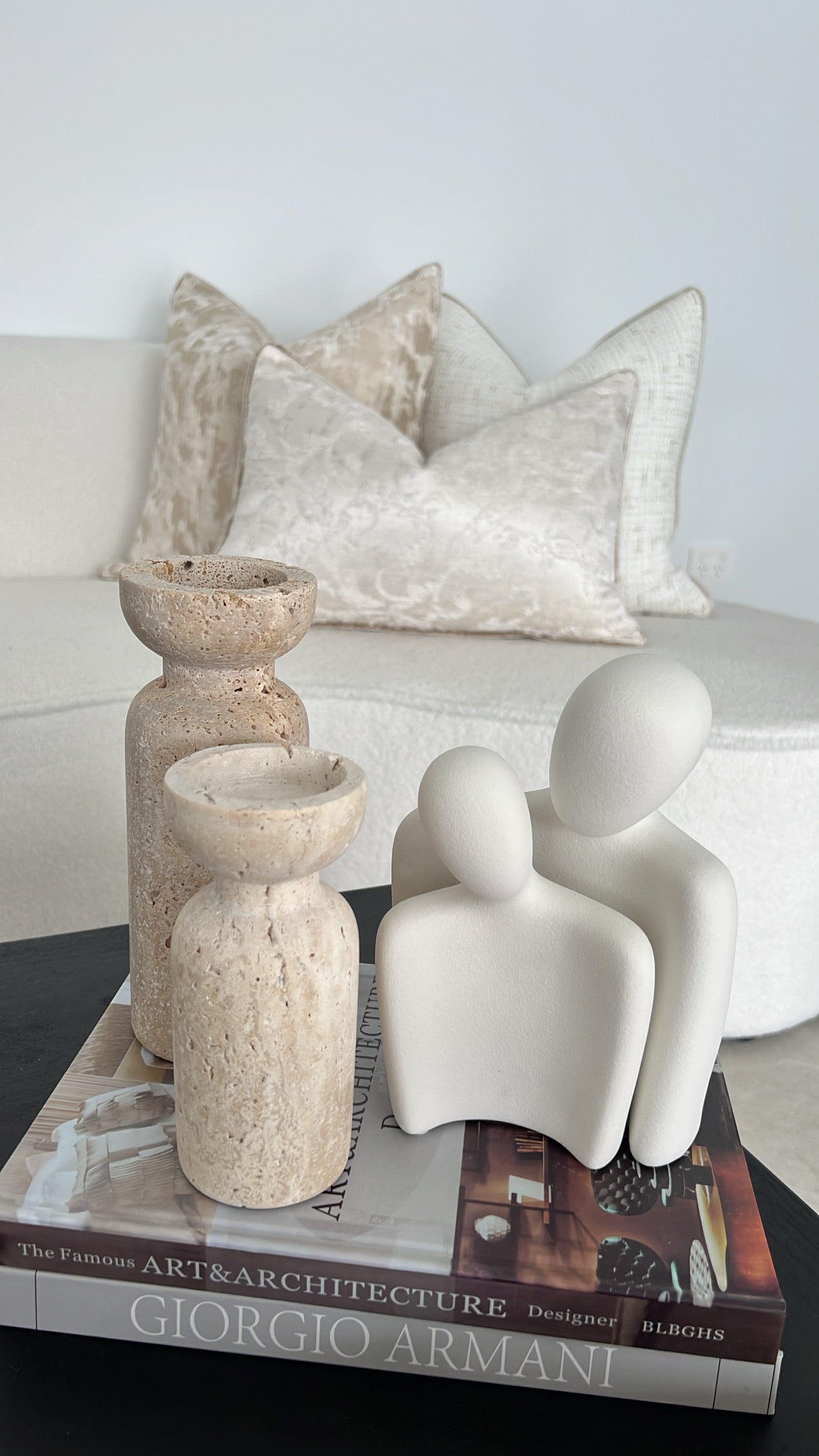 Embrace white statues - Luscious Homewares