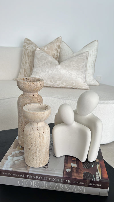 Embrace white statues - Luscious Homewares
