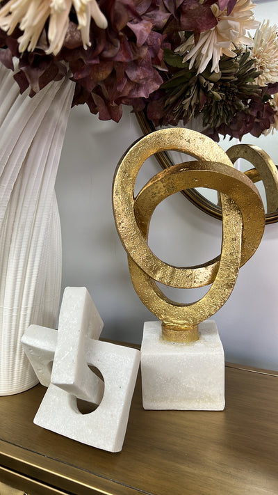 Gold loop sculpture abstract - Luscious Homewares