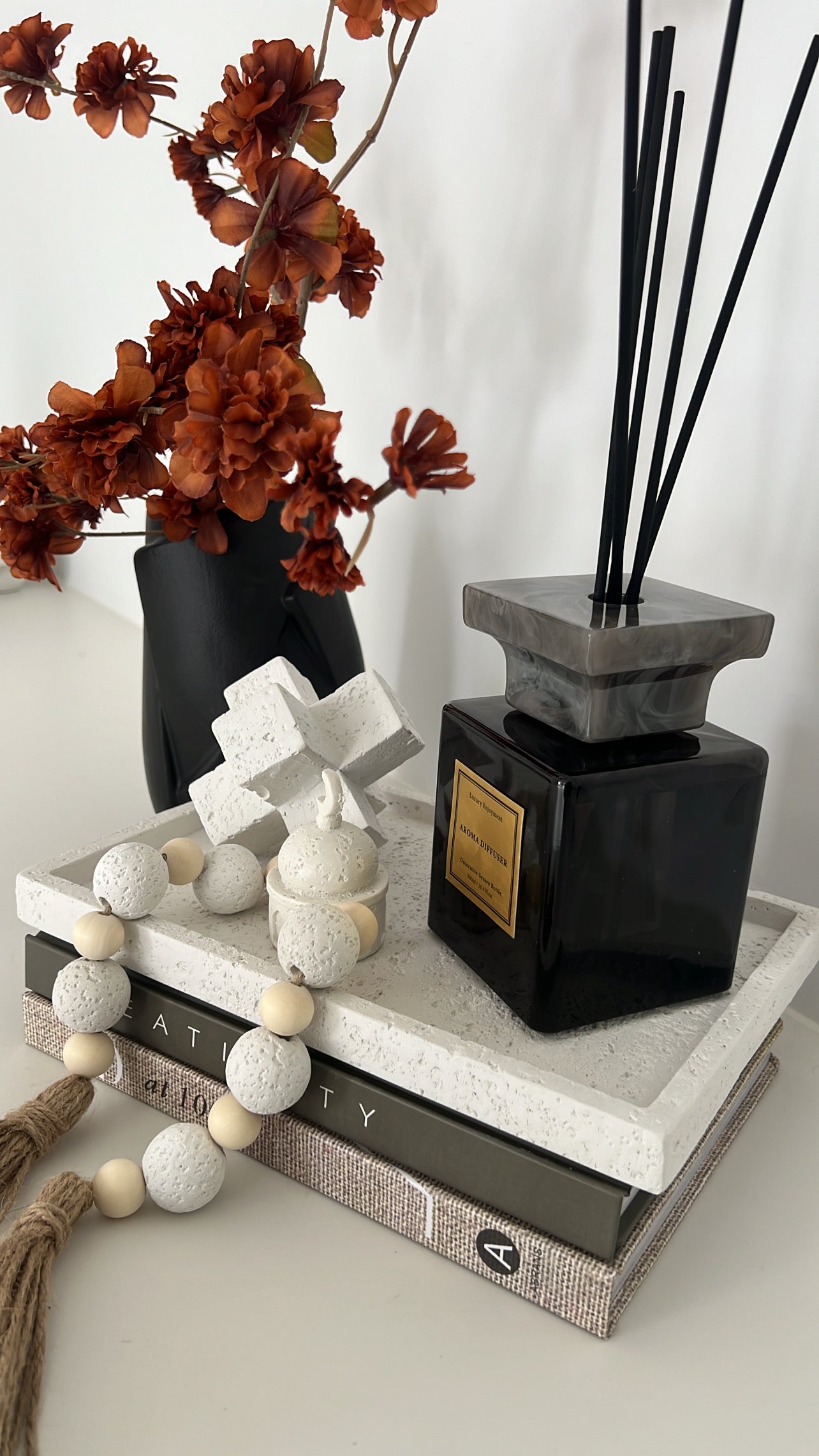 Stone rectangle tray - Luscious Homewares