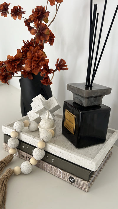 Stone rectangle tray - Luscious Homewares