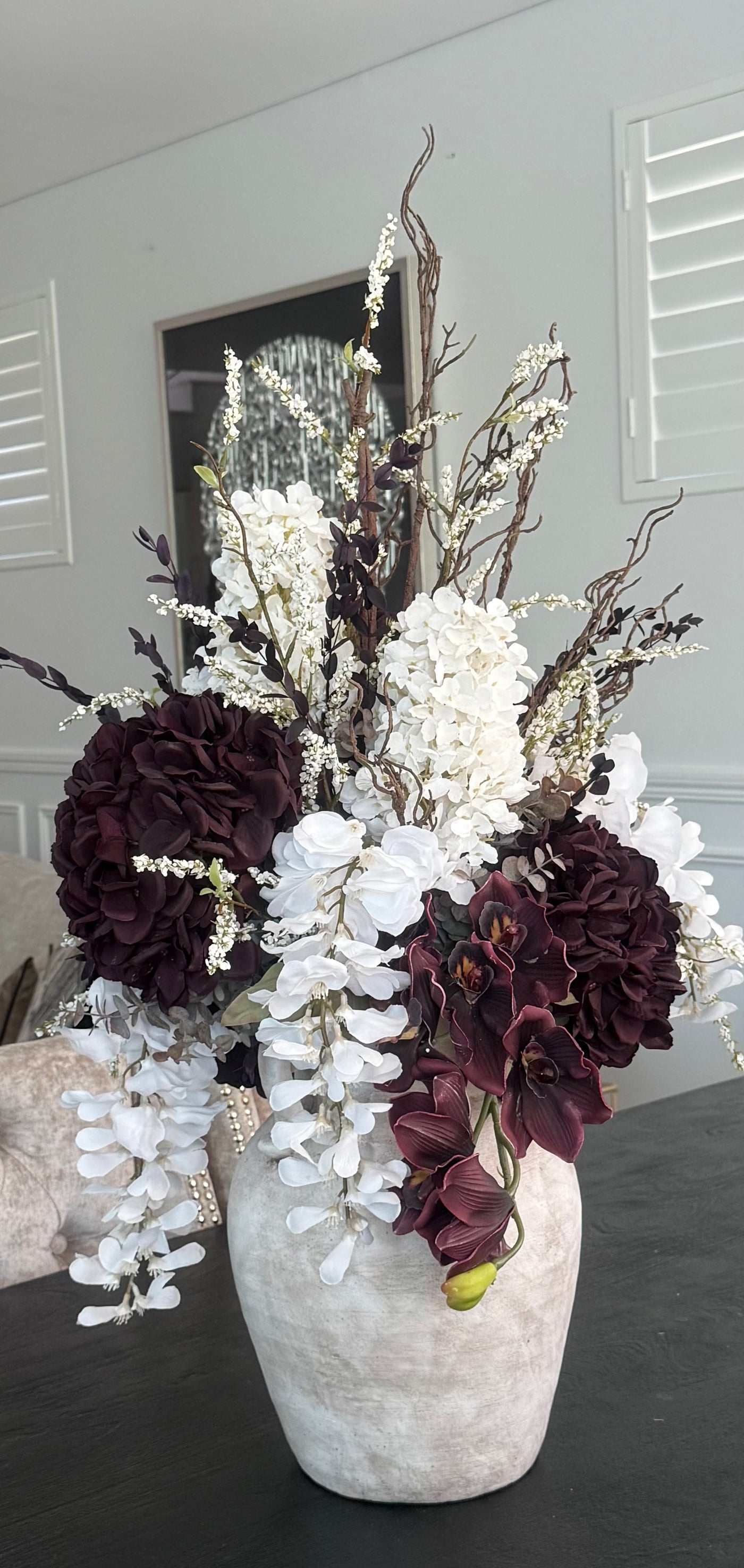 Raspberry bloom flower Arrangement - Luscious Homewares