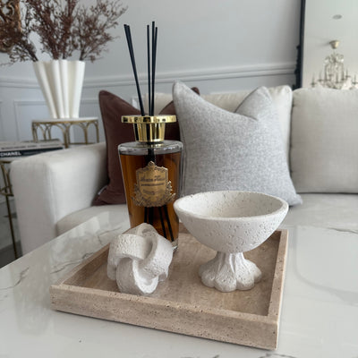 Petite Stone footed bowl - Luscious Homewares