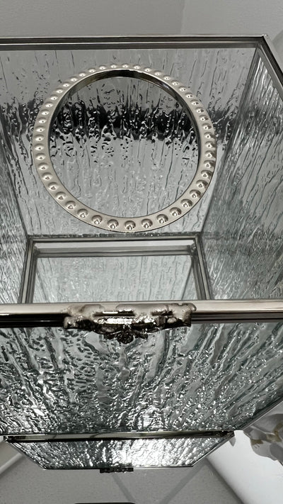 Waterfall square silver tissue box - Luscious Homewares