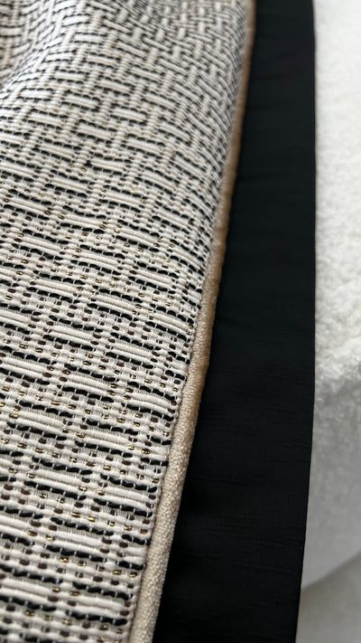 Zell black luxury throw 140x220cm - Luscious Homewares