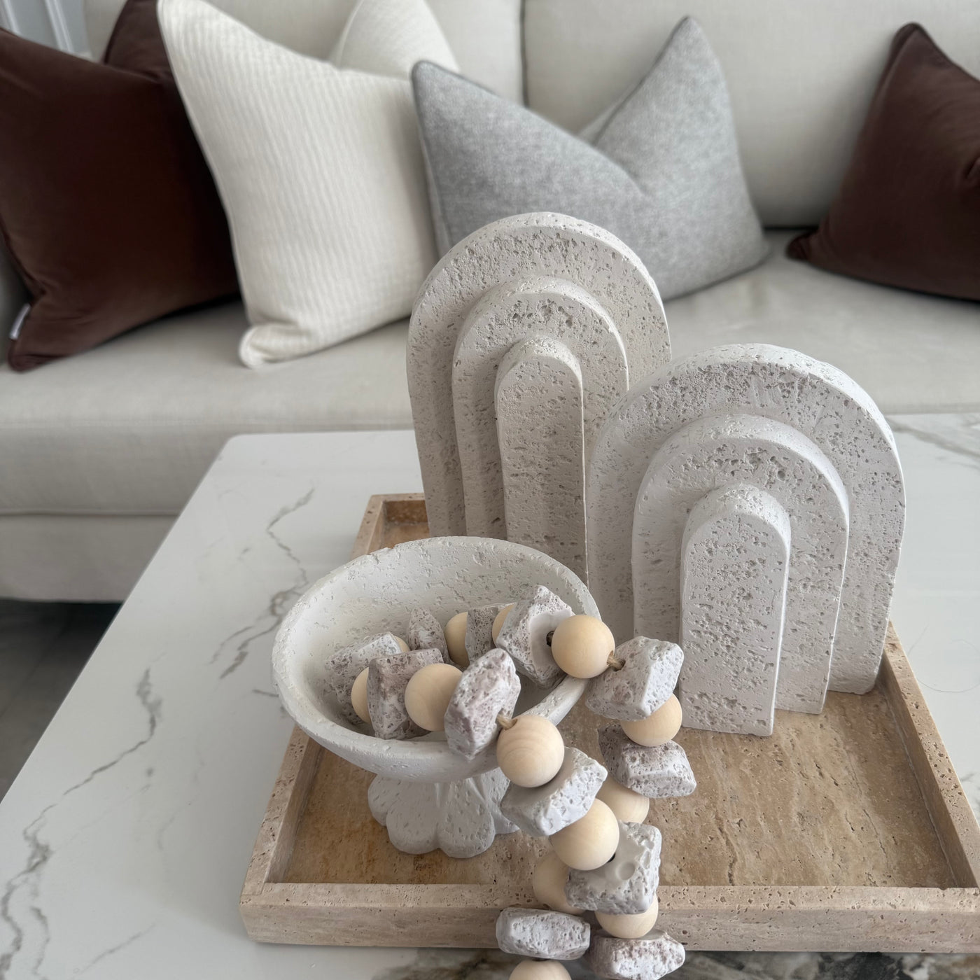 Terra Stone arch sculpture - Luscious Homewares