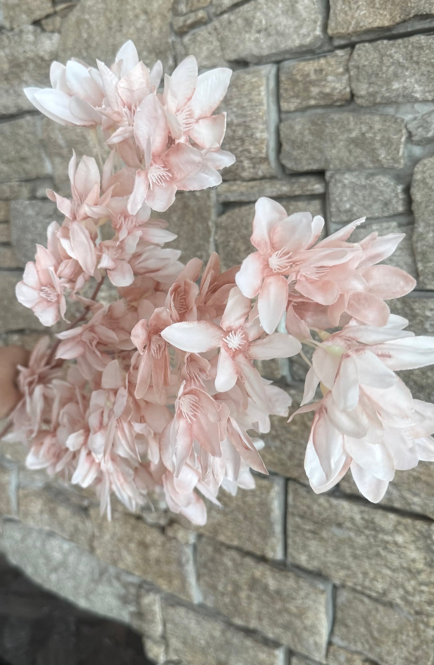 Pale pink Petal Cherry blossom branch 120 cm stem