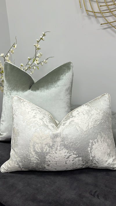 De-luxe sage velvet cushion - Luscious Homewares