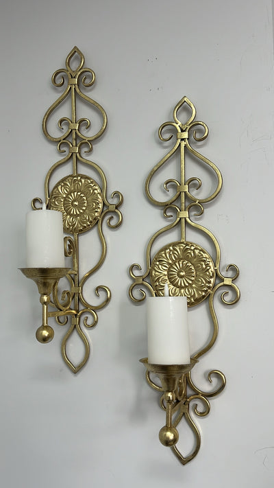 Vintage gold wall candle holder - Luscious Homewares