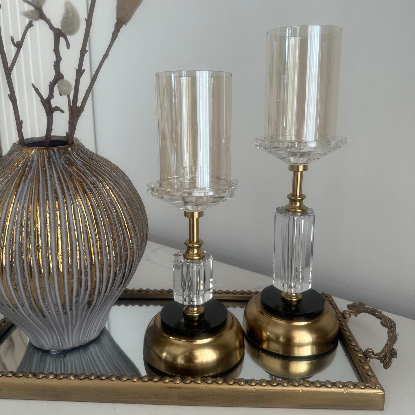 Zohar Crystal candle holders