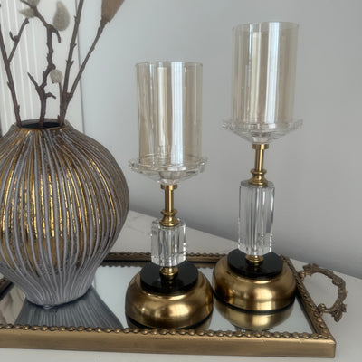 Zohar Crystal candle holders