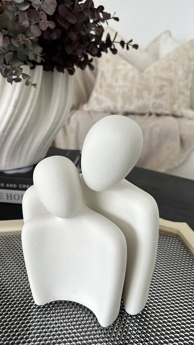 Embrace white statues - Luscious Homewares