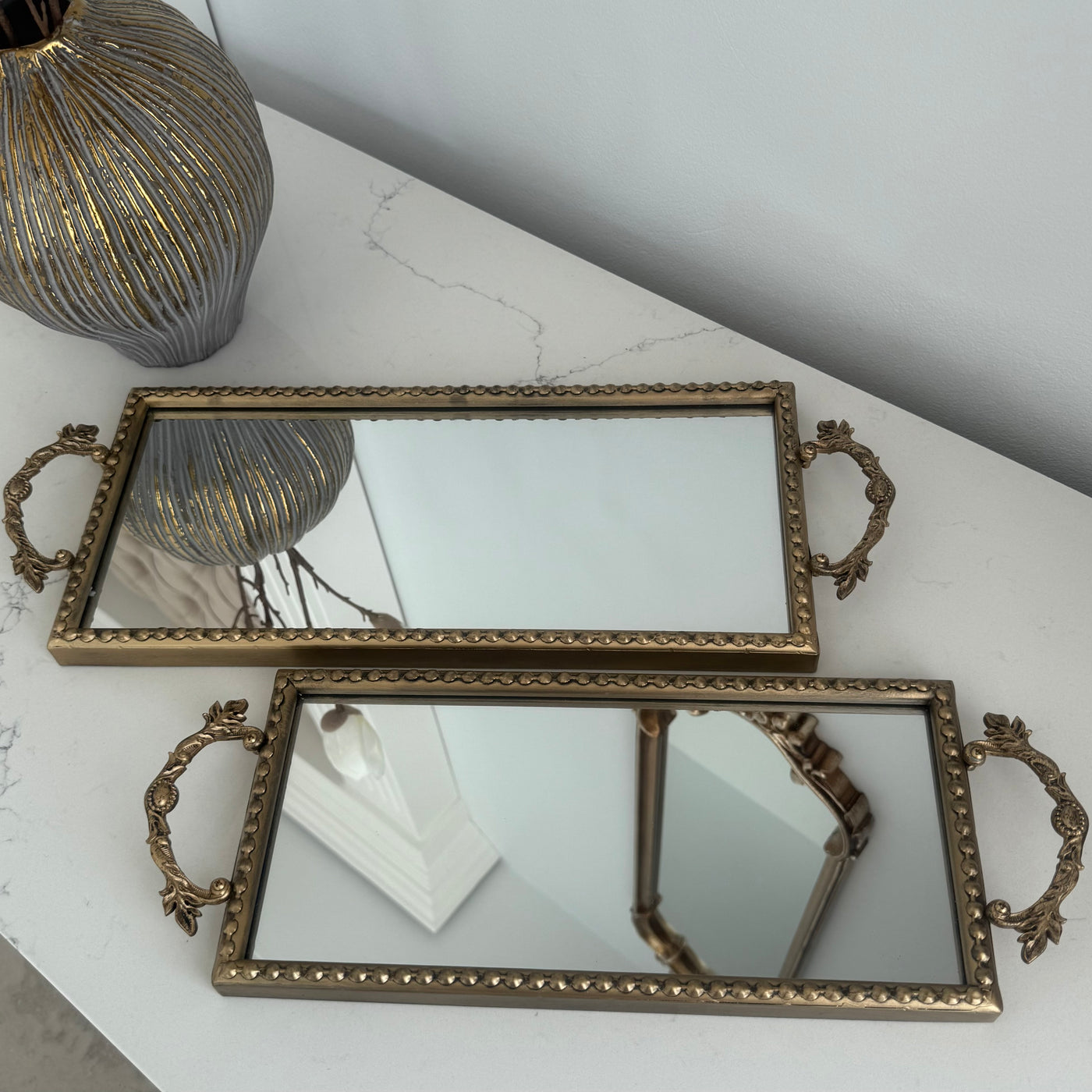 Regency ornate mirror tray